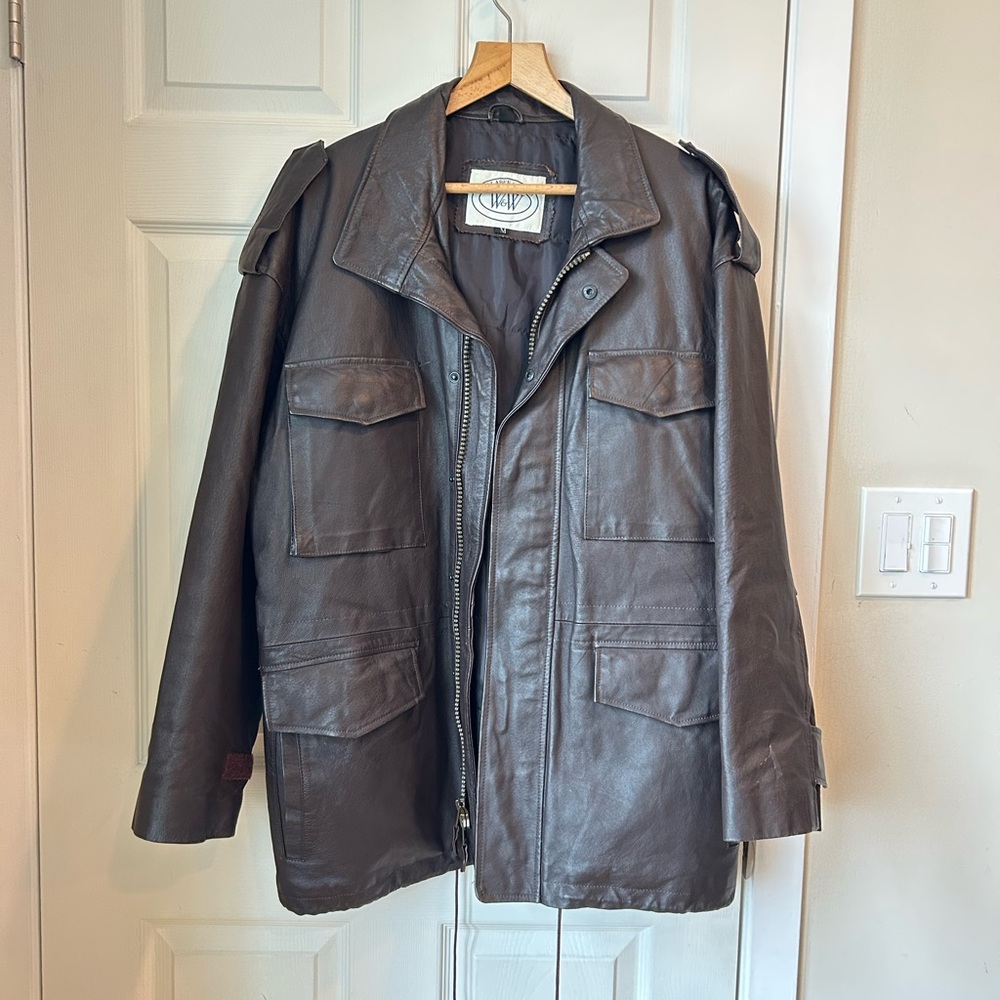 Willard & Ward brown leather Jacket